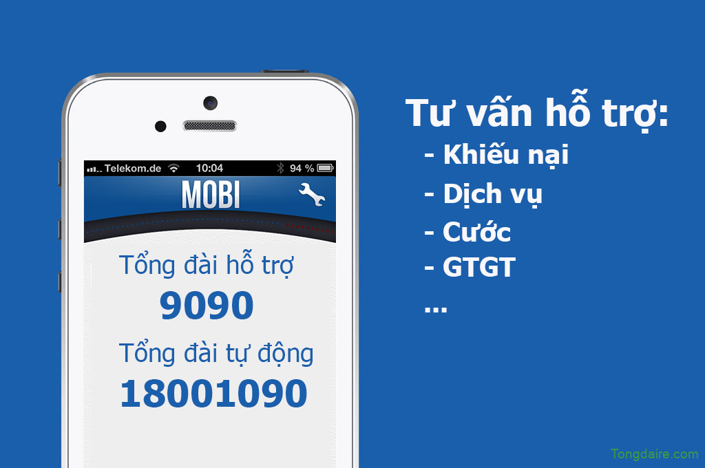 Các số điện thoại tổng đài của MobiFone